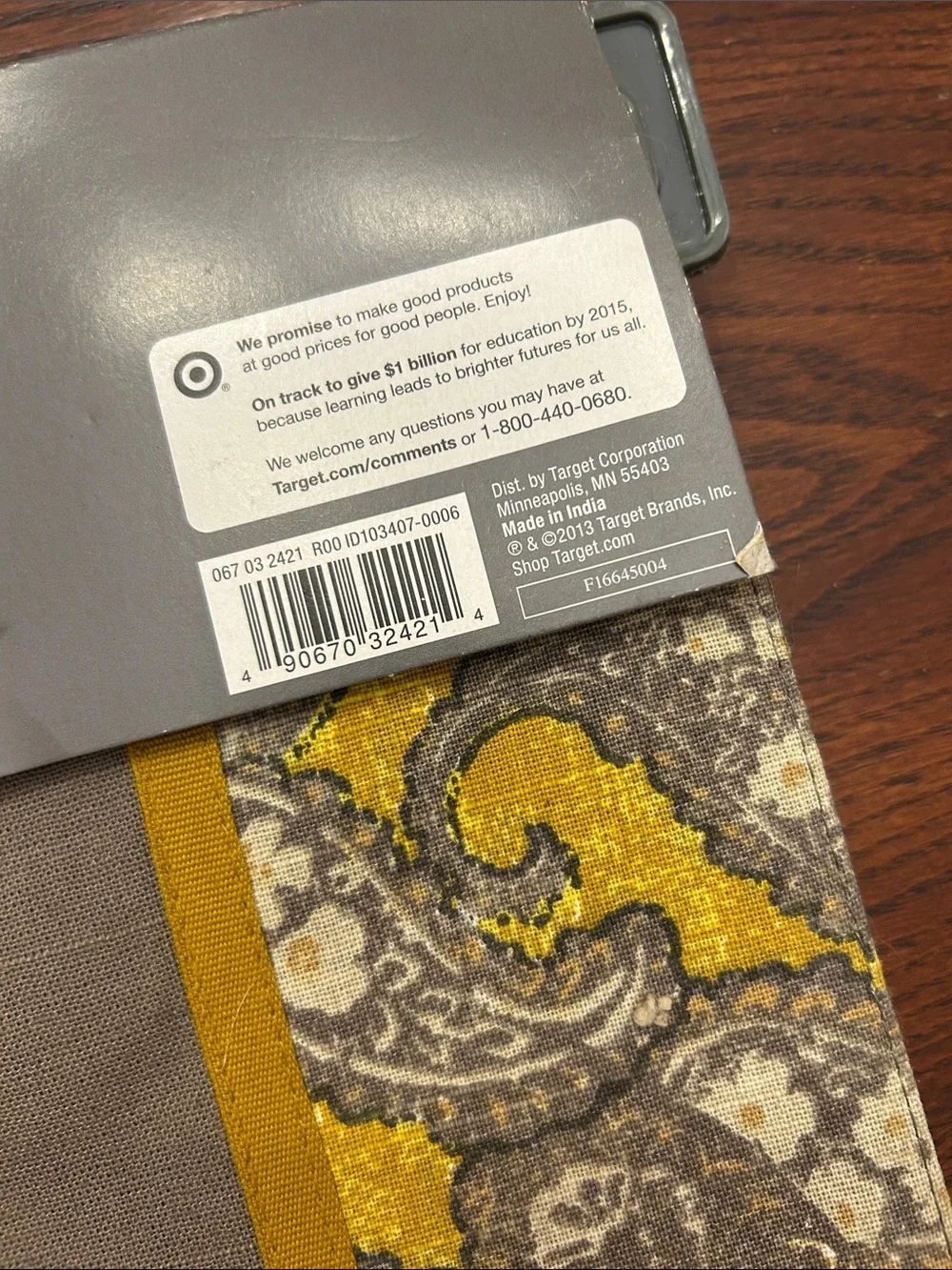 Threshold Brown and Yellow Paisley Table Runner